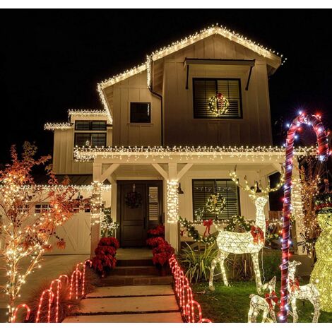 MINKUROW Solar-Lichterketten für den Außenbereich, [2er-Pack] 22 m 200 LED-Solar-Lichterketten, 8 Modi, wasserdichtes Kupferdraht-Dekorationslicht, für Garten, Balkon, Terrasse, Hochzeit, Party (1/4)