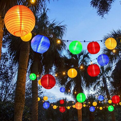 MINKUROW Outdoor Solar String Lights Laternen, Lichterkette 30 LED  Wasserdichte Outdoor Solar Lichter für Gartenbeleuchtung Chinesische