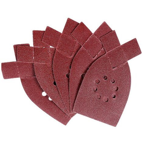 MINKUROW 50 Stück Schleifblätter Schleifblatt Nr. 80 Körnung Schleifpapier Schleifdreiecke passend für Black and Decker Detail Palm Sander