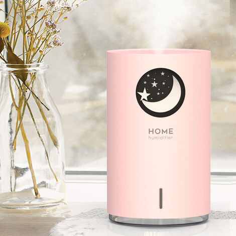 MINKUROW Eisbär-Haustier-Luftbefeuchter 700 ml Luftdiffusor mit großem Fassungsvermögen und buntem LED-Licht Farbe: Pink Star (1/3)