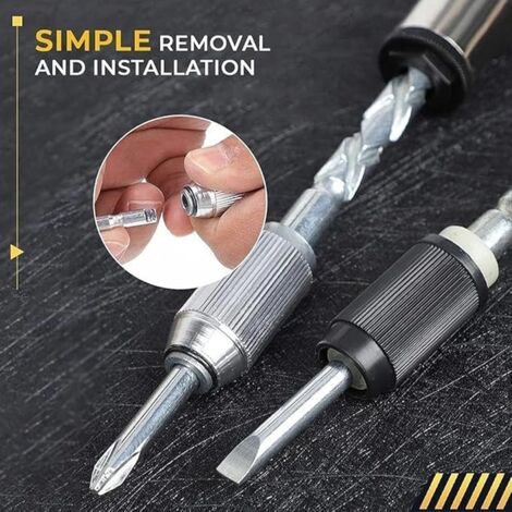 Spiral-Ratschen-Schraubendreher Mit 5 Bits – Push-Pull-System, Chrom-vanadium Legierungsstahl