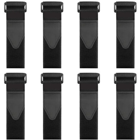 MINKUROW Elastisches Gurtband 40 cm Band mit Schnalle 50 mm Kabelbinder 10 Stück zur Zurrbefestigung (Schwarz) (1/4)