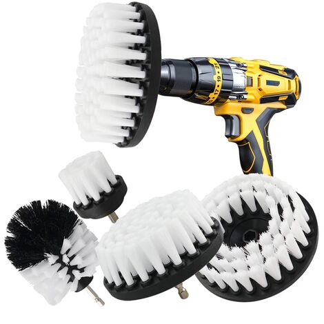 MINKUROW 2/3,5/4/5-Zoll-Bürstenaufsatz-Set, elektrische Schrubbbürste, Auto-Polierer, Badezimmer-Reinigungsset mit Verlängerung, Küchenreinigungswerkzeug (1/5)
