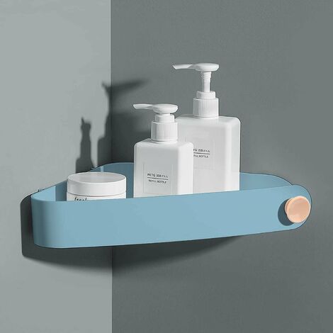 MINKUROW GF-Huinongno Bohr-Duschregal, Aufbewahrung und Organisation im Badezimmer, Duschseifenschale, Badezimmerregal, inkl. 2 Aufkleber, Blau (1/5)