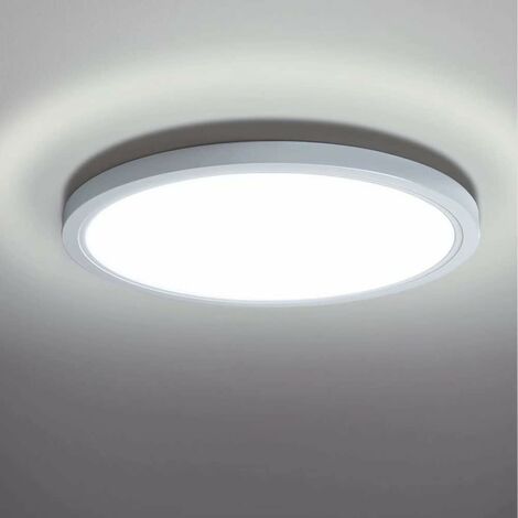 MINKUROW 20W 890LM LED-Deckenleuchte, 6500K Kaltweiß Moderne Runde Badezimmer-Deckenleuchte, Wasserdicht IP54 Schlanke Deckenleuchte für Küche Wohnzimmer Korridor Schlafzimmer Balkon (1/5)