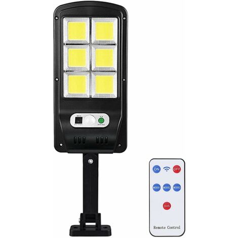 MINKUROW LED-Solar-Straßenlaternen – Solarleuchten für den Außenbereich, Bewegungssensor, Fernbedienung, 2880 Lumen, LED-Fernbedienung, Parkplatzbeleuchtung für Garten, Straße, Brücke, Hof (1/5)