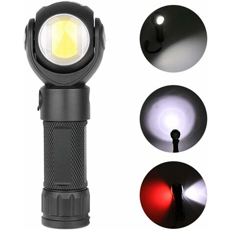 MINKUROW Led Cob Arbeitslicht 7 Modi 360 ° drehbarer Kopf USB-Taschenlampe Schwanz Magnetische Lade-LED-Taschenlampe 15,5 x 3,5 x 5,5 cm Für Autoreparatur, Camping (1/5)