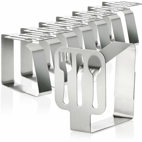MINKUROW 8x Premium Edelstahl Tischdeckenklammern, Tischklammern für  drinnen und draußen, mit Deko auf dem Tisch Klammern (