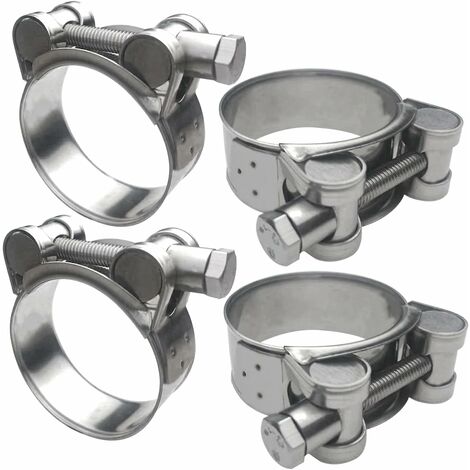 MINKUROW 4 Stück Schlauchschellen aus Edelstahl 304, verstellbare Schlauchschelle 64–67 mm für Baufahrzeuge, Boote, Motorräder usw (1/5)