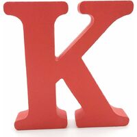Holzbuchstaben (K), rot, 1 Stück, 10 cm, A-Z, DIY, englisches Alphabet, Basteln, Ornamente für Zuhause, Hochzeit, Geburtstag, Party, Dekoration, Zubehör