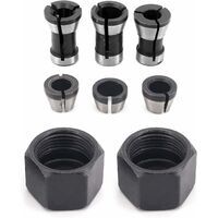 MINKUROW Bohrfutterkopf, Bohrfutter, 6 mm 6,35 mm 8 mm Konverter Adapterkopf, 6 Stück
