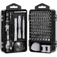 MINKUROW Bcc 135 in 1 Präzisions-Schraubendreher-Set, tragbares magnetisches Präzisions-Schraubendreher-Set, Schraubendreher-Reparaturwerkzeug für Computer/Laptop/Iphone/Brille/Uhr/Smartphone, schwarz