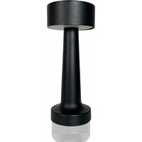 MINKUROW Tragbare LED-Touch-Lampen für Schlafzimmer und Nachttische mit einstellbarer Helligkeit, 48 Stunden wiederaufladbares Licht, modernes Boho-Finish in Schwarz, sanfte Beleuchtung (Schwarz)