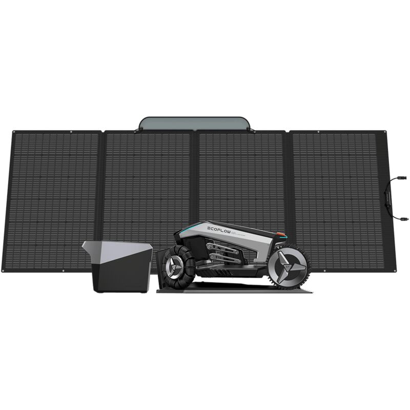 EcoFlow 400W Tragbares Solarpanel + BLADE Rasenmähroboter +