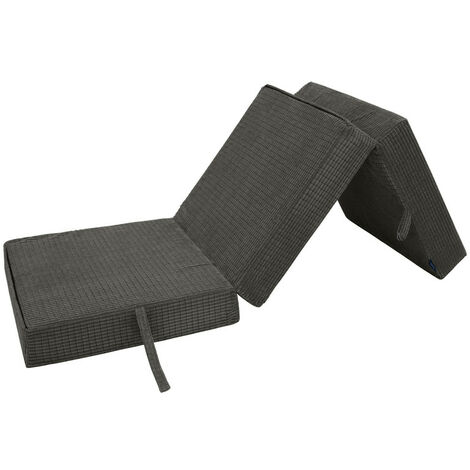 Matelas De Sol Futon 5cm Épais - Tatami Japonais Portable Gris 90x190cm - Lit Pliable Confortable
