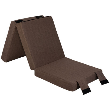 Fold Out CUBE Futon Single Guest Bed Z Chair Bed Folding Foam Mattress Sofa Bed