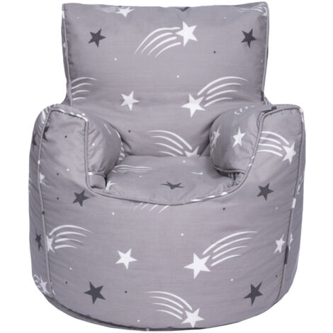 Fauteuil Poire Enfant Ready Steady Bed - 45x65cm, Rempli Billes, Housse Polycoton, Thème Espace