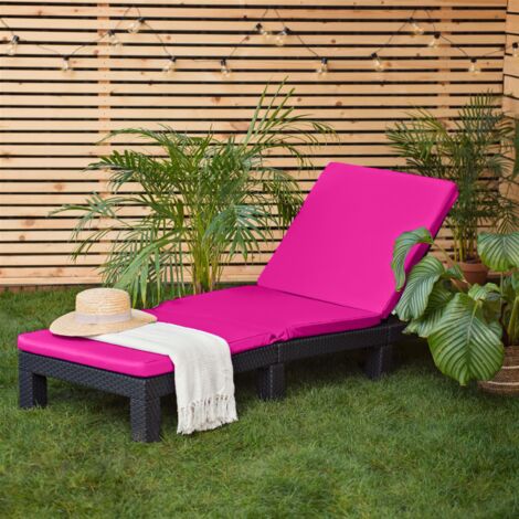 Gardenista Coussin De Remplacement Pour Chaise Longue Vapeur Résistant à L' Eau | Coussin De Chaise Longue Avec Attaches Sécurisées | Coussin De Relaxation De Jardin Pliable, Léger | Durable (Vert