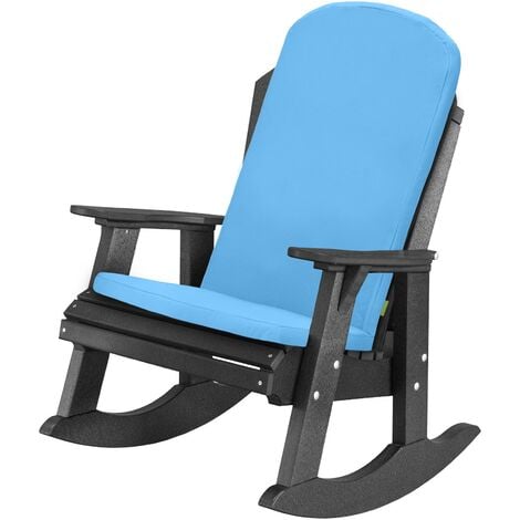 Coussin pour mobilier de jardin vidaXL Coussins de chaise à dossier haut  lot de 4 bleu clair