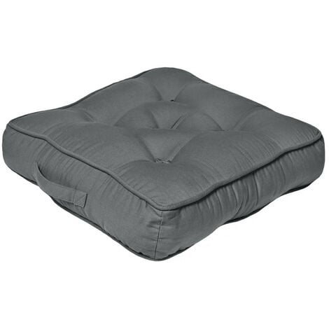 Grand Coussin De Sol Épais XXL Gris 1m x 1m