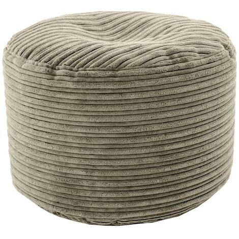 Relaxdays Pouf Cord - Beiger Sitzhocker Für Wohnzimmer