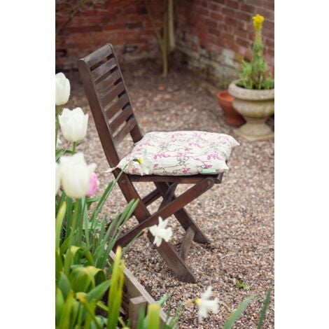 Gardenista Outdoor Tufted Sitzpolster mit sicheren Riemen für Garten  Wasserbeständig & Langlebig Stuhlkissen für Patio 