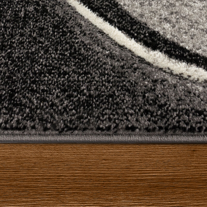 Tappeto Alishomtll Morbido Effetto Cashmere, Antiscivolo Con Base TPR, Resistente E Lavabile, Perfetto Per Soggiorno E Camera, Stile Marmo Nero E Grigio, Rettangolare