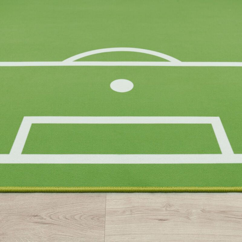 Tappeto per bambini a forma di campo di calcio, per cameretta, colore:  verde/panna, 80 x 150 cm : : Casa e cucina