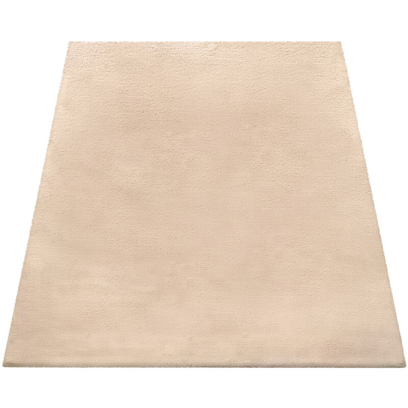 Paco Home Tappeto Salotto Pelo Lungo Morbida Finta Pelliccia Di Coniglio  Sabbia Crema 60x90 cm