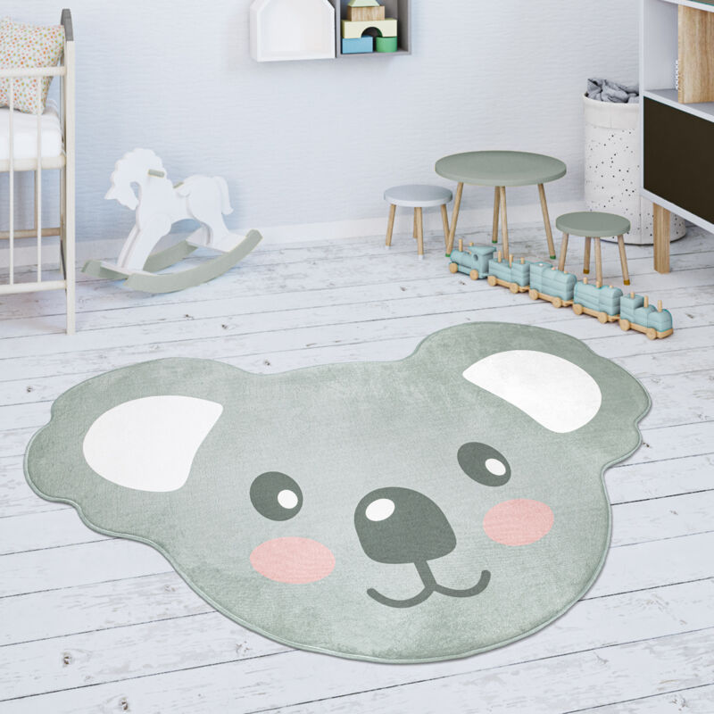 Paco Home Tappeto Per Bambini Camera Dei Bambini Taglio Sagomato Orsi  Design Crema Marrone Colori Pastello 120x170 cm