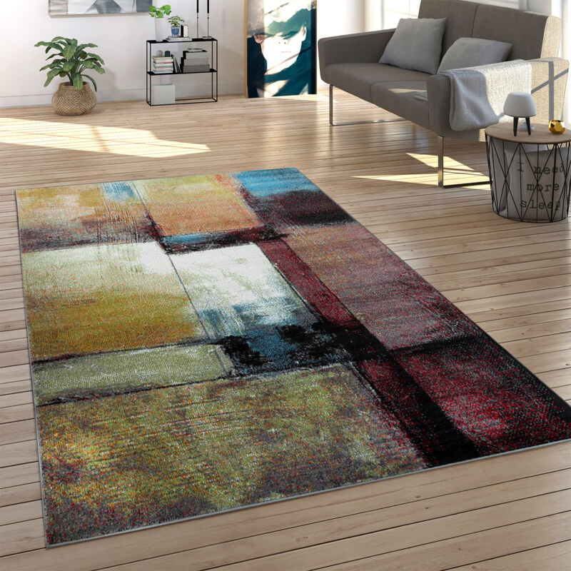 Paco Home Tappeto Salotto Pelo Corto Vintage Motivo Geometrico Astratto  Stile Moderno 60x100 cm, Multicolore