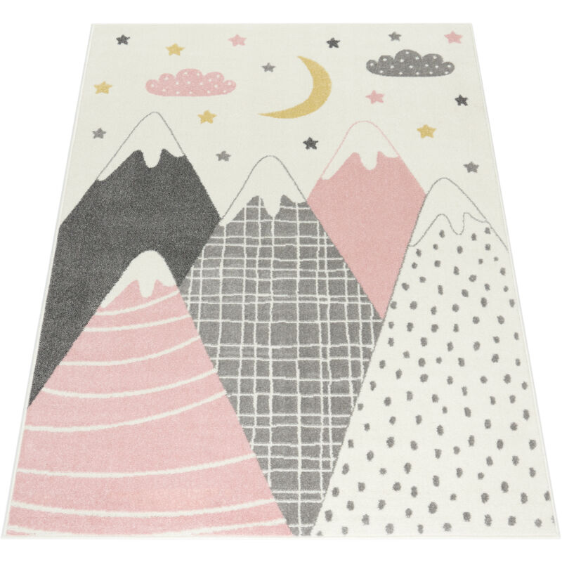 Tappeto Bambini Paco Home 180x280 Cm | Motivi Stelle E Luna | Grigio | Poliestere | Adatto Pavimento Riscaldato - Foto 10