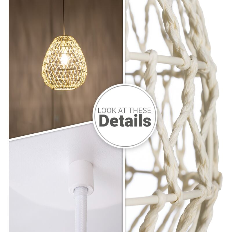 Lampada a sospensione a sospensione con piuma nordica Lampada a sospen –  ATY Home Decor