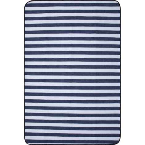 Paco Home Coperta Picnic Campeggio XXL Spiaggia Coperta Picnic Impermeabile  Con Maniglia 200x200cm, Blau-Weiß 2 (