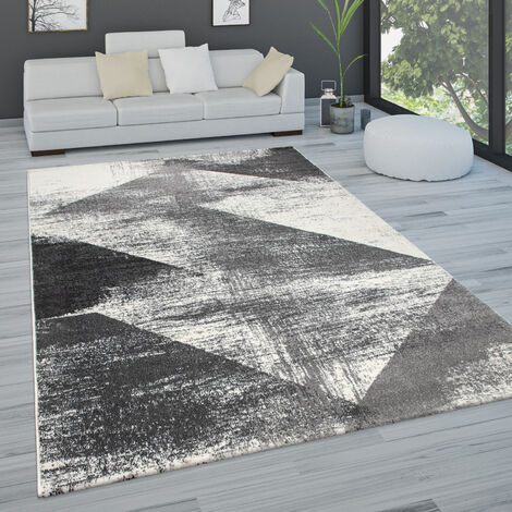 Paco Home Tappeto Salotto Moderno Pelo Corto Pastello Vintage Astratto Diversi Stili 200x290 cm, Antracite