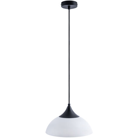 Montatura sospensione lampada E27 rosone con cavo colore bianco in pvc