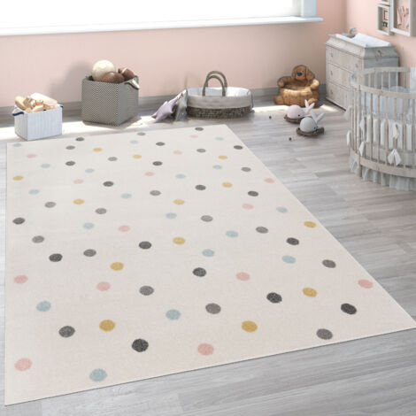 Paco Home Tappeto per bambini cameretta bambine bambini diversi motivi e dimensioni Ø 160 cm tondo, Grigio-Beige