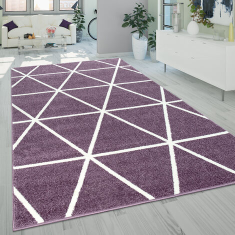 TAPISO Lazur Tappeto Soggiorno Pelo Corto Design Moderno Motivo Geometrico Astratto Quadrati Mosaico Grigio Blu Cameretta Stanza Ragazzi Salotto Camera Oeko-Tex 80 x 150 cm