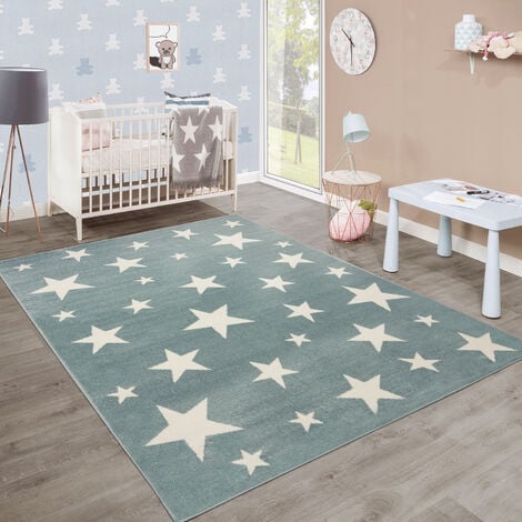 Paco Home Tappeto Per Bambini Moderno A Pelo Corto Design Stelle Camera Dei  Bambini Motivo Stella Grigio Bianco 80x150 cm