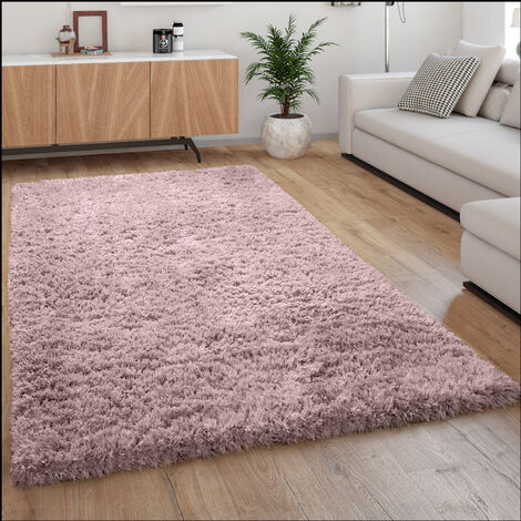 Paco Home Tappeto A Pelo Alto Morbido Moderno Shaggy Flokati Confortevole  Universale Rosa 60x90 cm