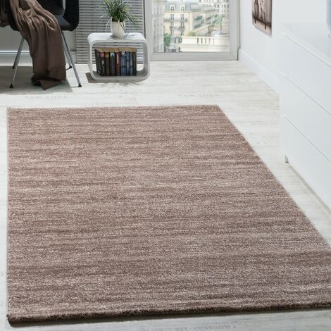 Paco Home Tappeto Moderno Soggiorno Pelo Corto Comodo Conveniente Mélange In Beige 70x250 cm (1/4)