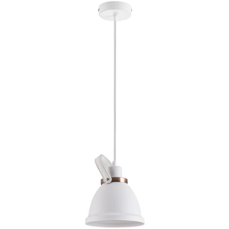 Paco Home Lampada a sospensione a , E27, per soggiorno, sala da pranzo, cucina, regolabile in altezza Béton Grès Blanc, Senza illuminante