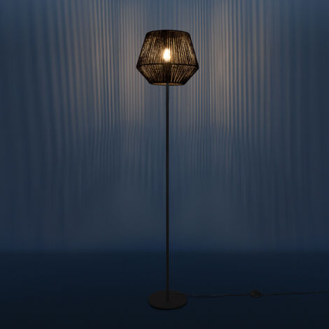 Paco Home Lampada Da Terra E27, Moderna, Soggiorno, Camera Da Letto Boho Rattan Nero A Una Gamba Nero 33 Cm Paco Home  C5bc0bba 5d2f 524a B2e0 53a759d472ab