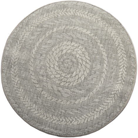 TYMAR Set Di 2 Vasi Per Fiori A Forma Rotonda Effetto Uncinetto - Crema - ø 16 Cm - Senza Fori Di Drenaggio