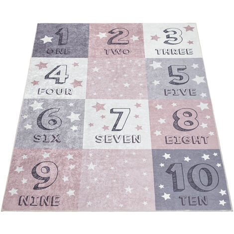 Tappeto Per Bambini Paco Home - Motivo Quadri Cuori, Ø 120 Cm, Morbido E Sicuro - Foto 14