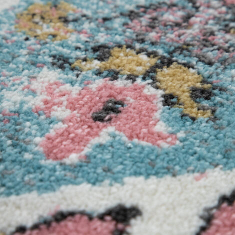 Paco Home Tappeto Per Cameretta Bambine 120x160 Cm Rosa Con Scritta "You Are My Sunshine" - Morbido E Lavabile