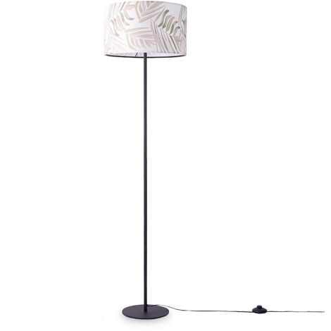 Paco Home Lampada Da Terra Soggiorno Camera Da Letto E27 Giungla Palme Design Natura Verde (Ø38cm),  Lampada da terra - Nero