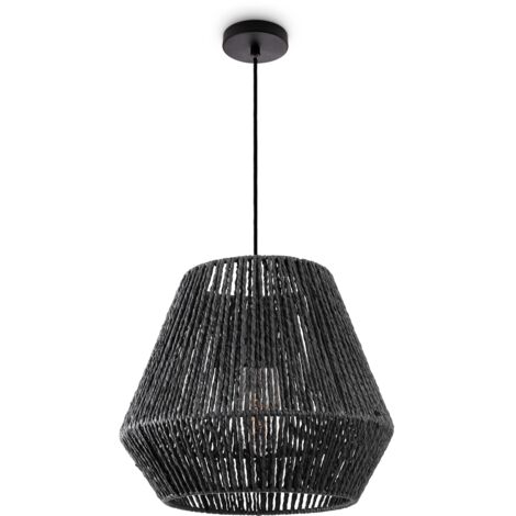 Paco Home Sospensione Tavolo Da Pranzo Sala Da Pranzo Lampada E27 Carta  Boho Rattan Luce a