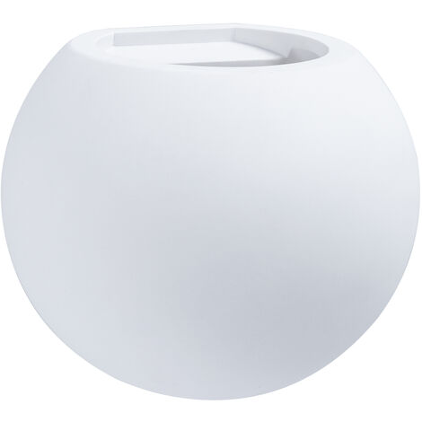 Applique E27 Applique da parete per interni Lampada scala semicircolare Loft,  ceramica bianca, 1x E27, LxH 38 x 9 cm