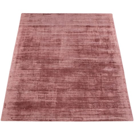 Paco Home Tappeto Soggiorno Pelo Corto Moderno Monocolore Elegante Fatto A  Mano Rosa 80x150 cm